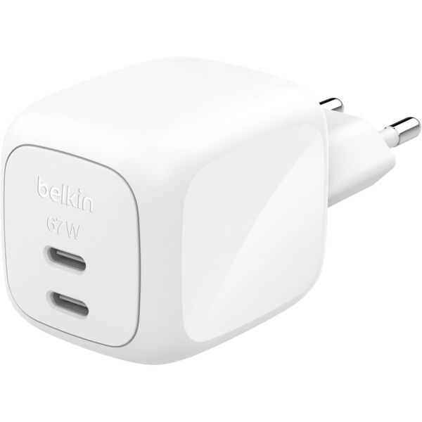 Адаптер живлення для телефона Belkin BoostCharge Pro GaN 67W White (WCH020KQWH) Belkin - купити в Україні