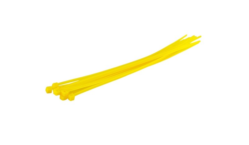 Стяжка MasterTool (20-1721) Yellow 200 мм х 3.6 мм, 100 шт