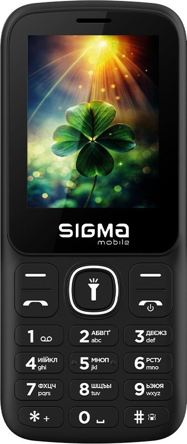 Кнопковий телефон Sigma mobile X-style 242 LUCKY Black (Вживаний)