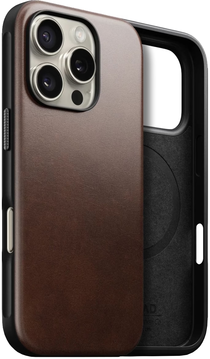 Чохол-накладка NOMAD Nomad Modern Horween Leather Case for iPhone 16 Pro Max Rustic Brown (NM01689485)