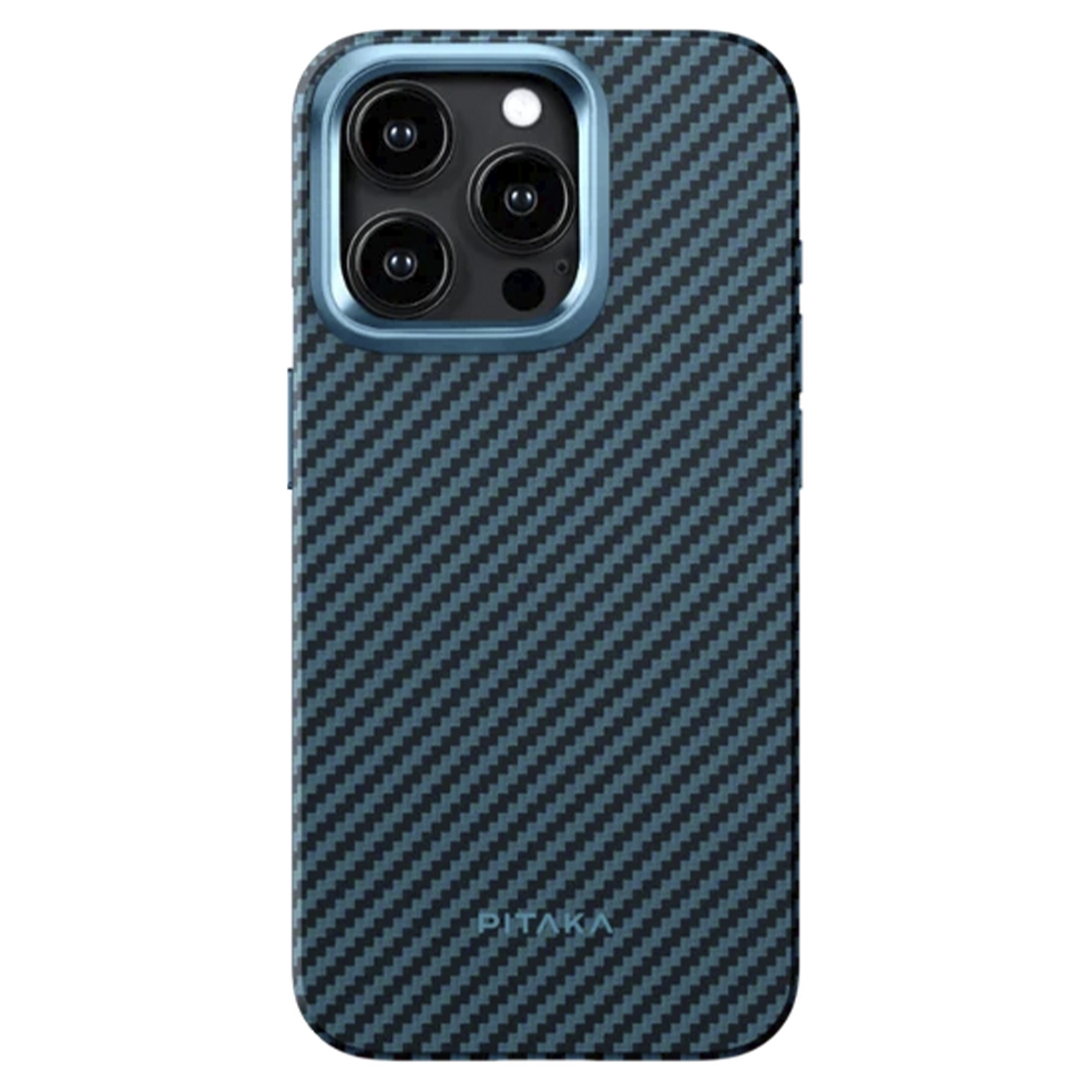 Чохол-накладка Pitaka Pitaka MagEZ Case Pro 4 for iPhone 15 Pro Twill 1500D Black Blue (KI1508PPA)