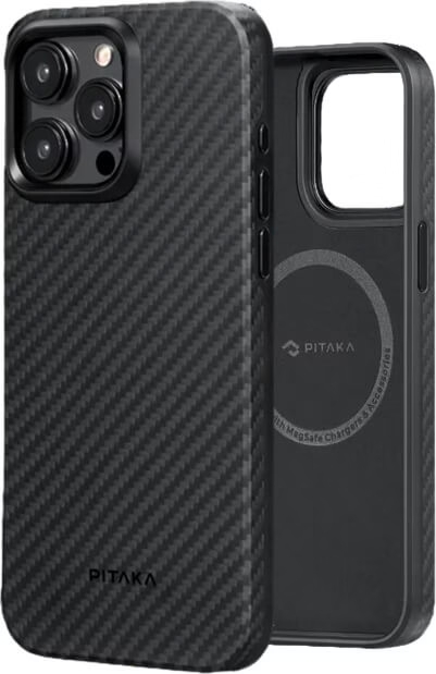Чохол-накладка Pitaka Pitaka MagEZ Case Pro 4 for iPhone 15 Pro Twill 1500D Black Gray (KI1501PP)