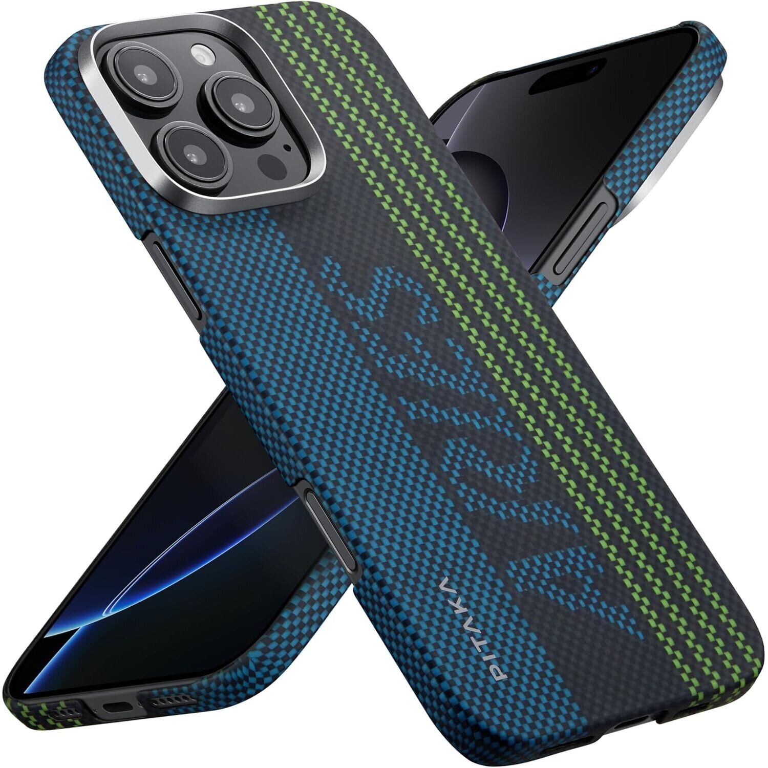 Чохол-накладка Pitaka Pitaka Tactile Woven Case for iPhone 16 Pro Max Aries Credit Card (KI1601CRP)