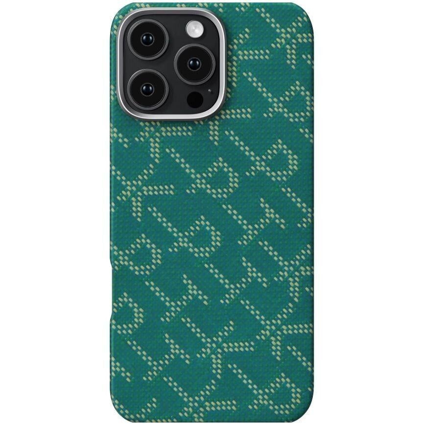 Чохол-накладка Pitaka Pitaka Tactile Woven Case for iPhone 16 Pro Max Monogram Green Gold (KI1601PTKP)