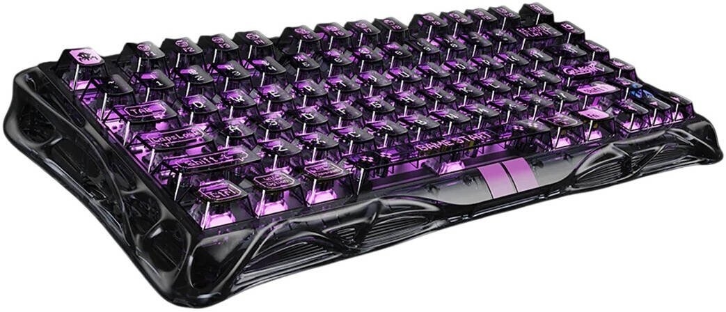 Клавіатура GravaStar Mercury V75 Lite 75keys Blackcore Switch USB-A Transparent Black (GSV75LITE_XTAL_BLK)