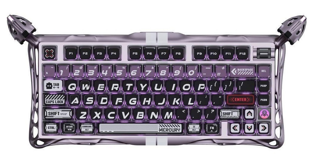 Клавіатура GravaStar Mercury V75 Pro 80keys Gateron Jade Gaming USB-A RGB Iron Purple (GSV75PRO_PL)