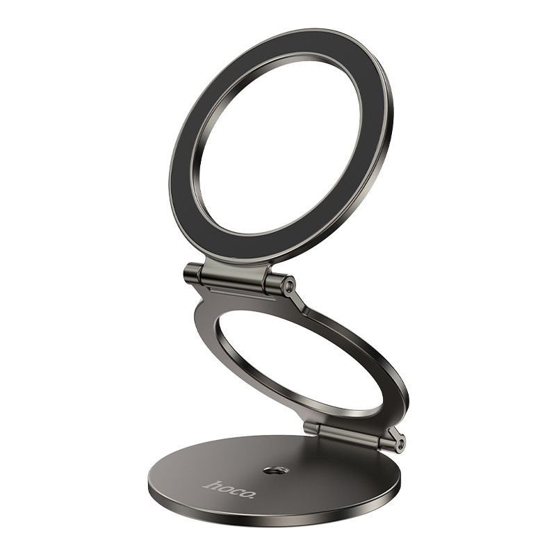 Тримач в авто Hoco H102 Whale magnetic ring holder multi-scene Metal Gray (6942007674478)