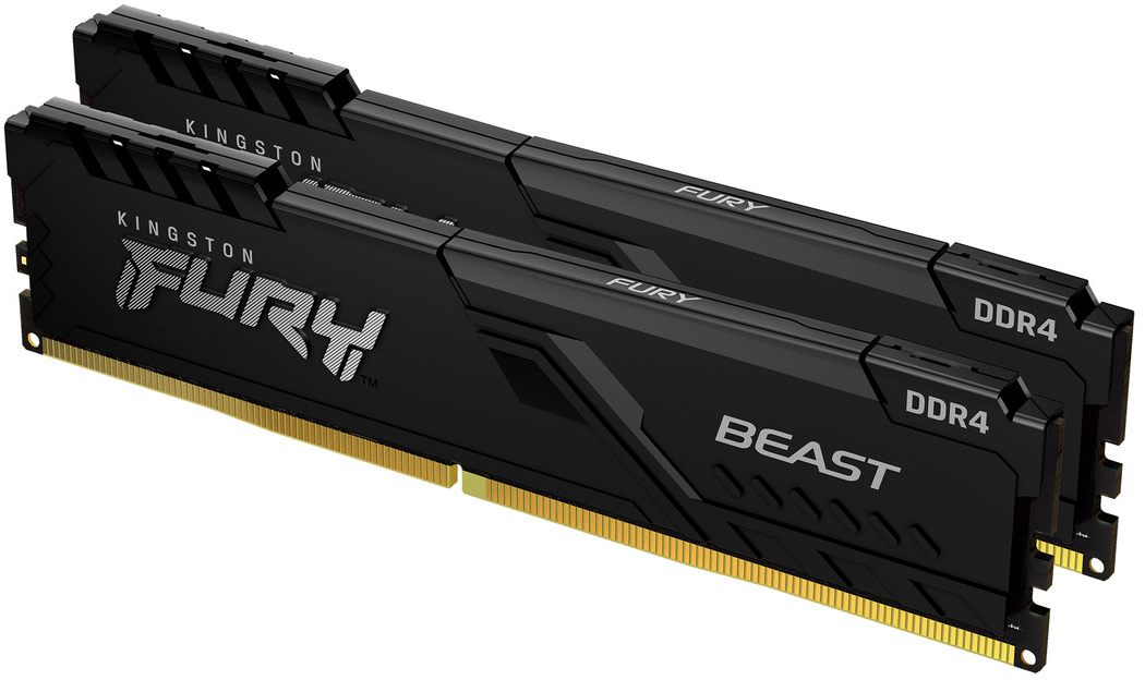 Оперативна память Kingston FURY PC4-25600 KF432C16BBK2/64 Black 64 GB (2x32 GB) DDR4 3200 MHz Kingston FURY - купити в Україні