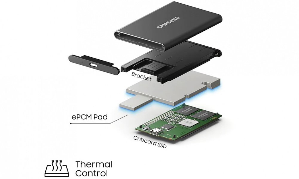 Внешний SSD диск Samsung T7 Black (MU-PC1T0T/WW) 1TB купить, цена