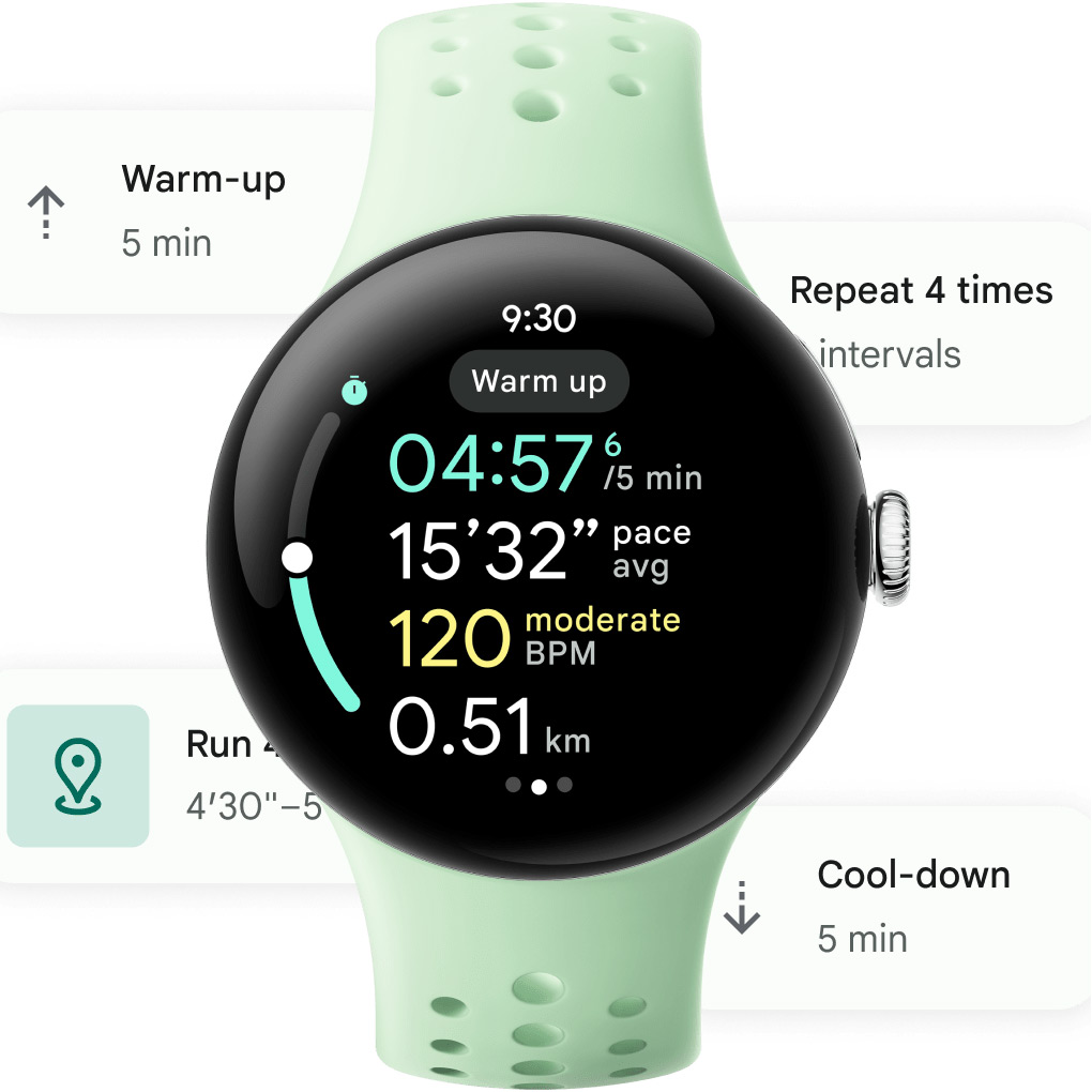 Смарт-годинник Google Pixel Watch 3 Wi-Fi 41mm Matte Black Case