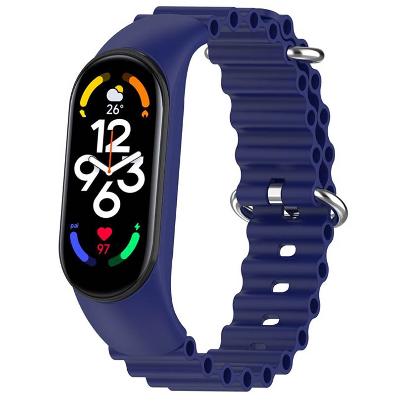Ремінець для фітнес-браслету EpiK Ocean Band для Xiaomi Mi Band 3/4/5/6/7 Blue