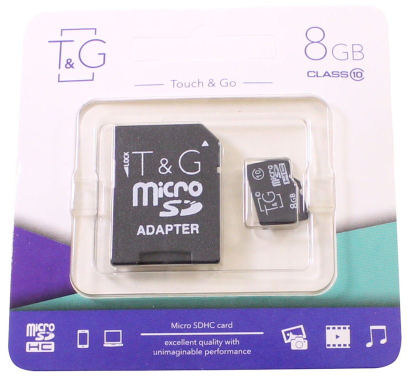Карта памяті T&amp;G 87346 8GB microSDHC З адаптером Class 10 UHS-I