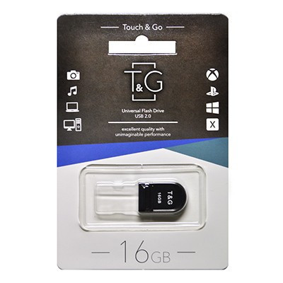 Флеш память T&amp;G Shorty 010 16GB Black USB 2.0