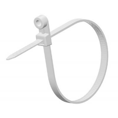 Стяжка Ritar 150мм/4.0 мм під дюбель, біла, 100 шт (CTКR-W4150)