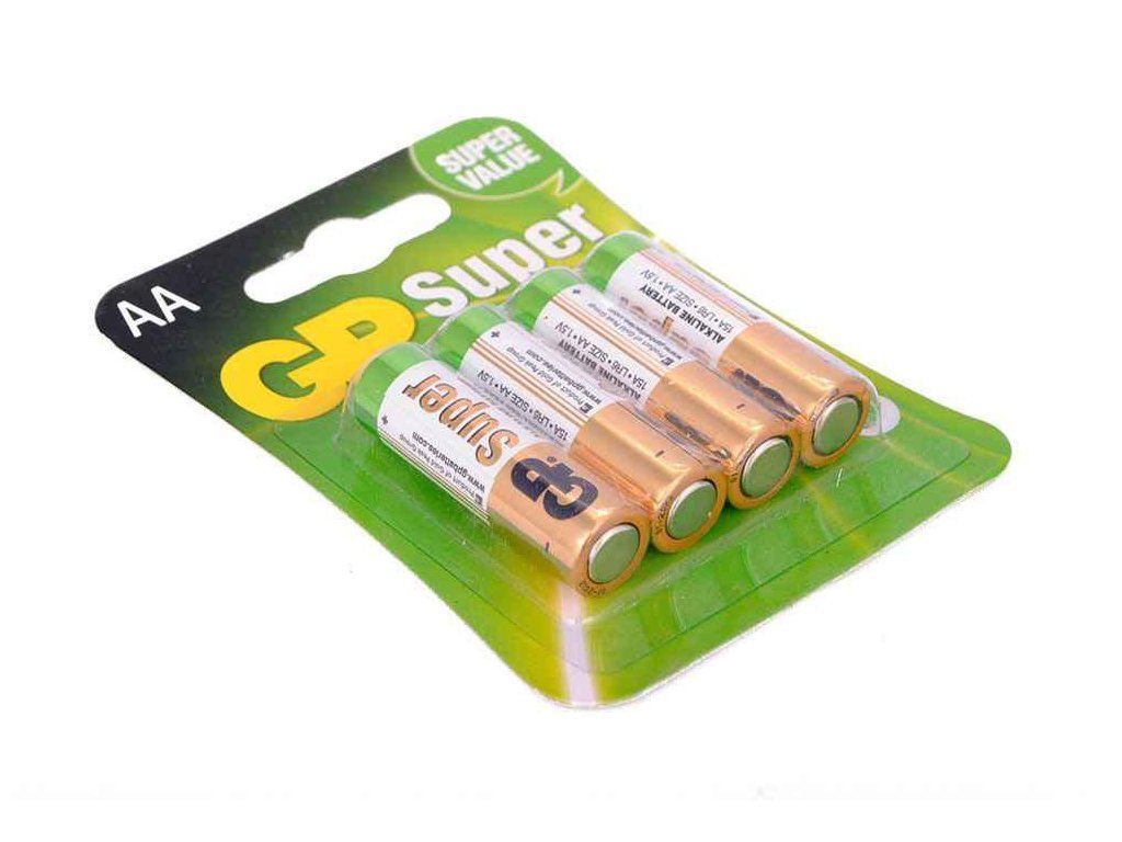Батарейка GP Super 15A-2UE4 АА, лужна, 4 шт