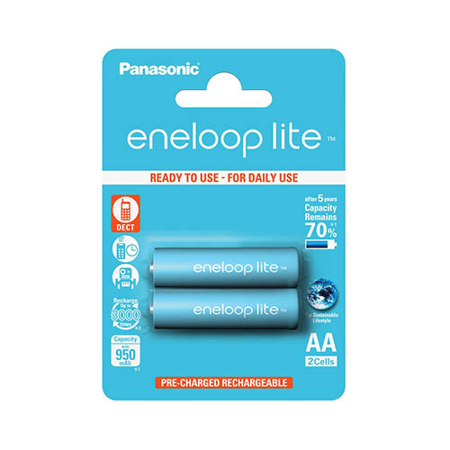

Акумулятор AA 950mAh Panasonic Eneloop Lite Ni-MH блістер (2шт, HC-V510EE