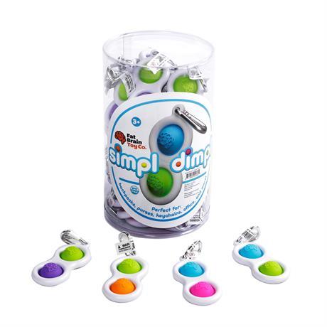 Тактильний антистрес-брелок Кнопки Fat Brain Toys Simpl Dimpl 4 кольори в асорт. (F2111ML) (81180202