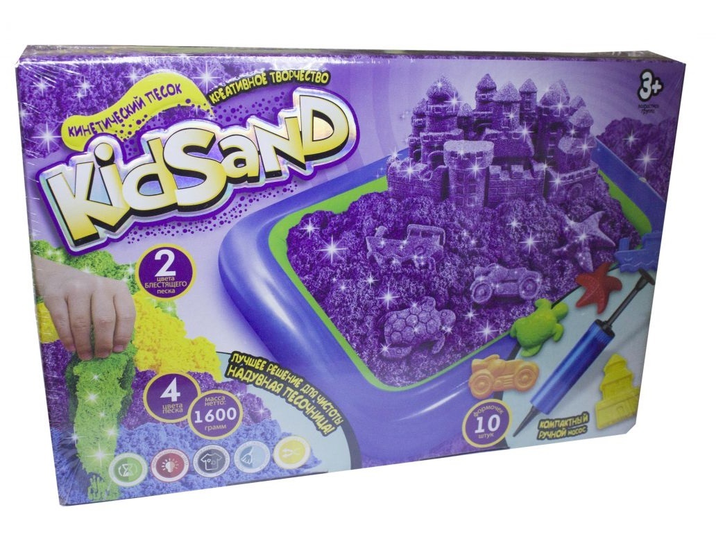 Кінетичний пісок Danko Toys KidSand KS-02-01U з пісочницею