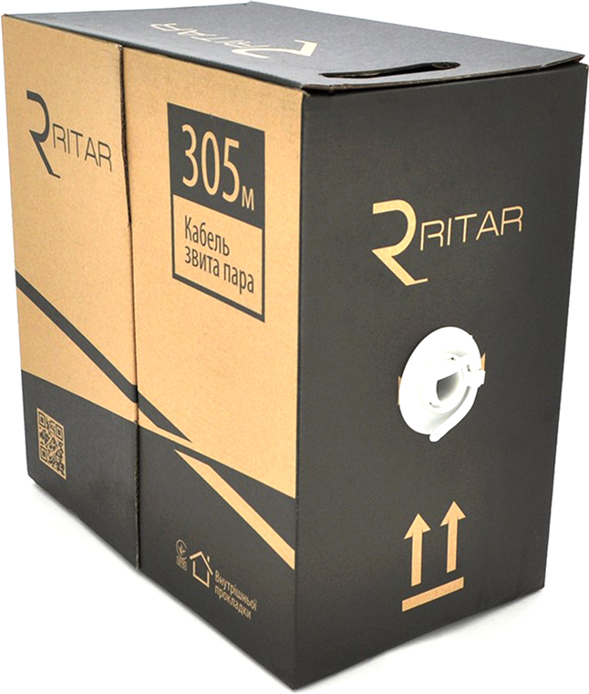 Вита пара Ritar КВПЕ FTP-cat.6 4х2х0.54 мм2 305 м (07818) Ritar - купити в Україні