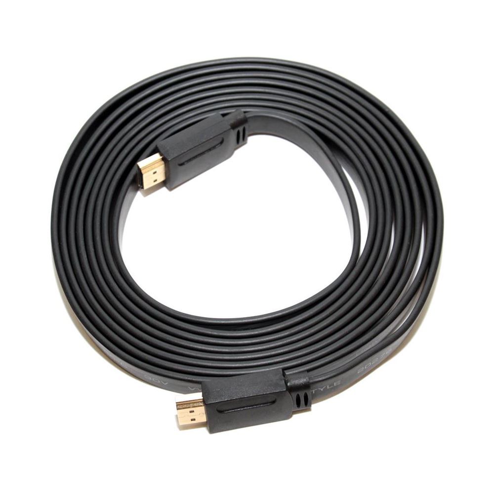 Відео-кабель Merlion 6178 HDMI(тато)HDMI(тато), 3m Black v1.4, плоский Merlion - купити в Україні
