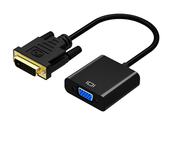 Перехідник Voltronic DVI-D (24 + 1) (тато)  -  VGA (мама) 10cm Black