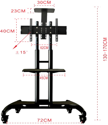 Кріплення для телевізора PiPO PP- AVA 1500 Black похиле 32-46-65 (00569)