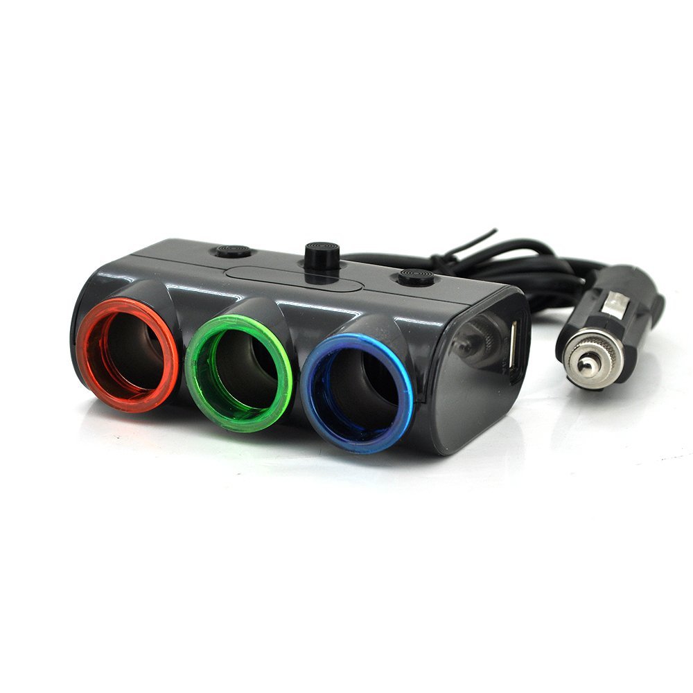 Розгалужувач автомобільний Olesson 1523 Black (12V-3*12V+2*USB Blister розгалужувач автомобільний) Olesson - купити в Україні
