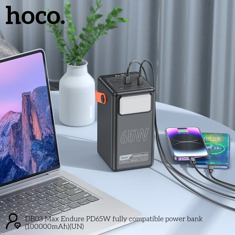 Внешний портативный аккумулятор Hoco DB03 Max Centurion Black 65W