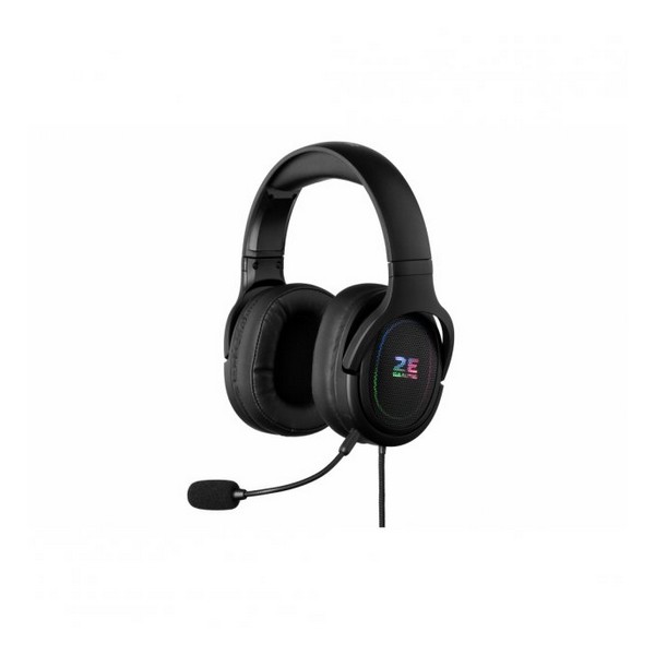 Накладні навушники 2E HG330 Black дротові з мікрофоном, RGB 3.5mm