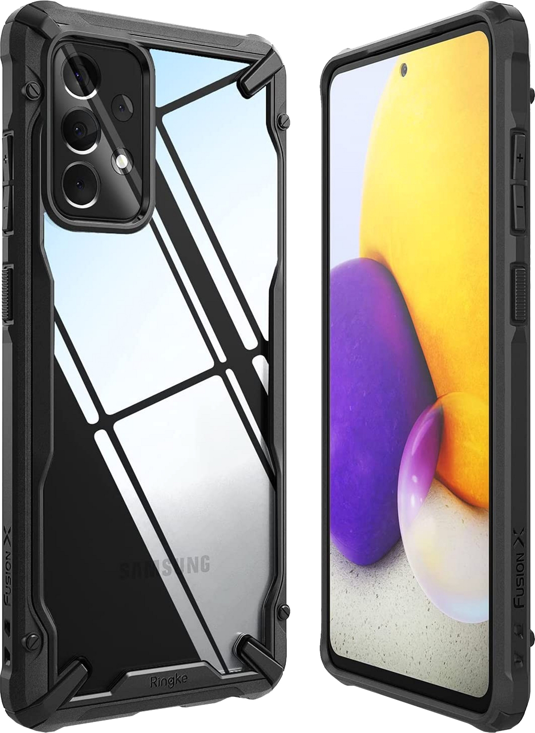 Чохол-накладка Ringke Fusion X для Samsung Galaxy A725 A72 Black Ringke - купити в Україні