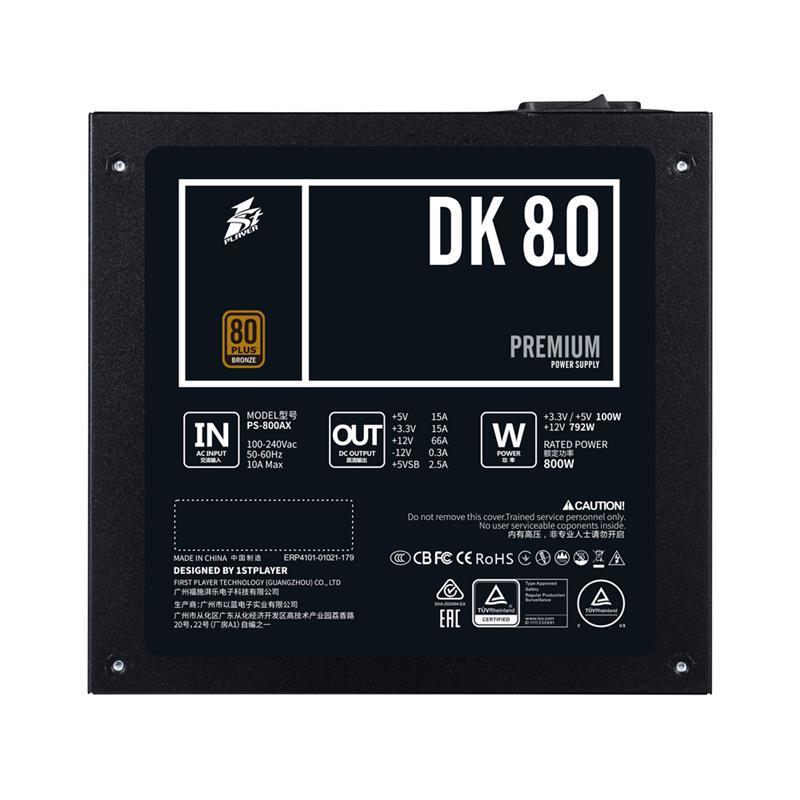 Блок живлення для ПК 1STPLAYER PS-800AX 80 Plus Bronze 800W