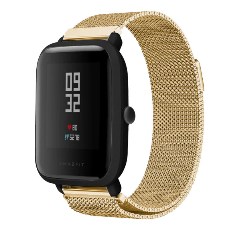 Ремінець для смарт-годинника EpiK Milanese Loop для Xiaomi Amazfit/Samsung 20 mm Gold