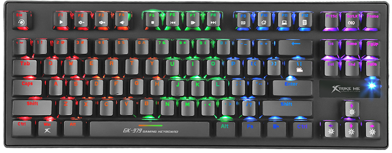 Клавіатура XTRIKE GK-979 Black (GK-979) 5 colors-LED Mechanical Red Switch USB др