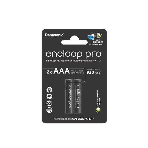 Акумулятор Panasonic Eneloop Pro AAA 930 мАгод Ni-MH 2 шт. (BK-4HCDE/2CP) Panasonic - купити в Україні