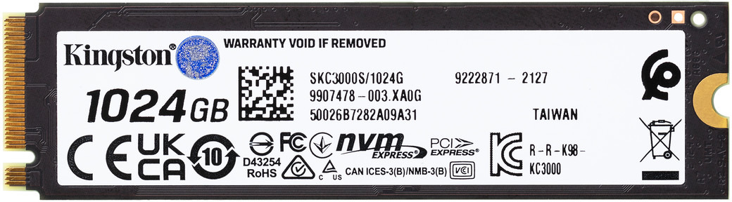 Внутрішній SSD диск Kingston KC3000 (SKC3000S/1024G) 1TB