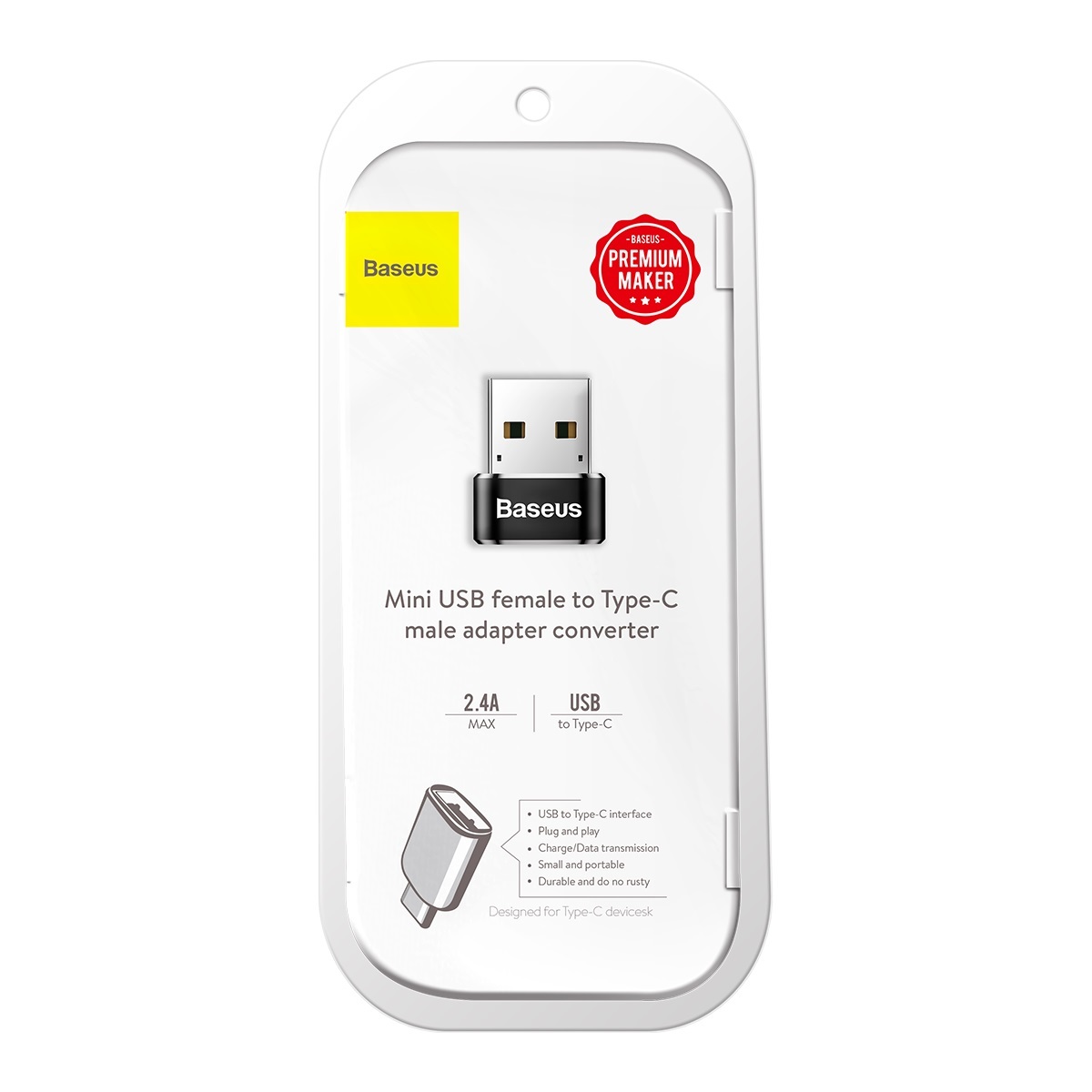 Перехідник Baseus CAAOTG-01 USB-A (тато) - Type-C (мама)