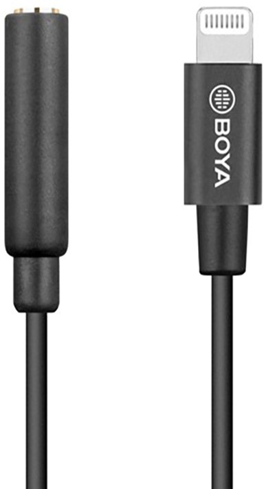 Перехідник BOYA BY-K3 (196759) Lightning (тато) - 3.5mm mini jack (мама)