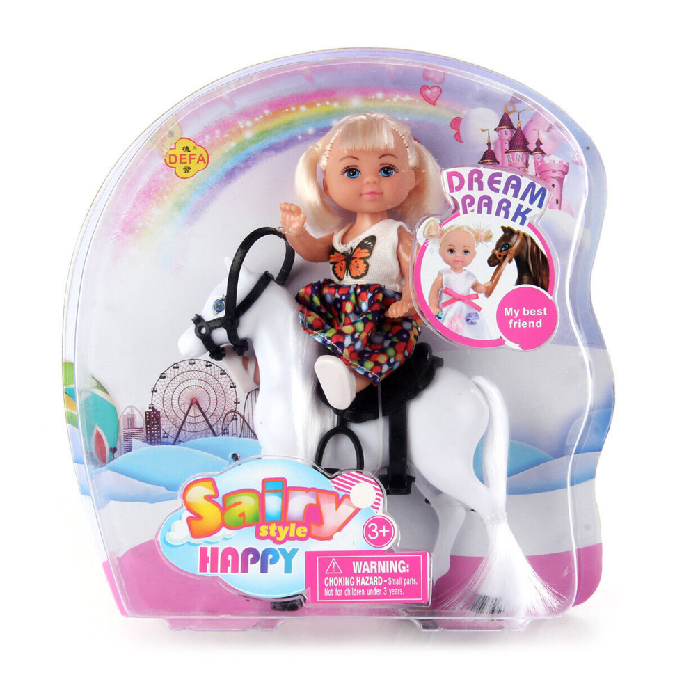 Ігровий набір Bambi Лялька з конячкою White (DEFA 8410)