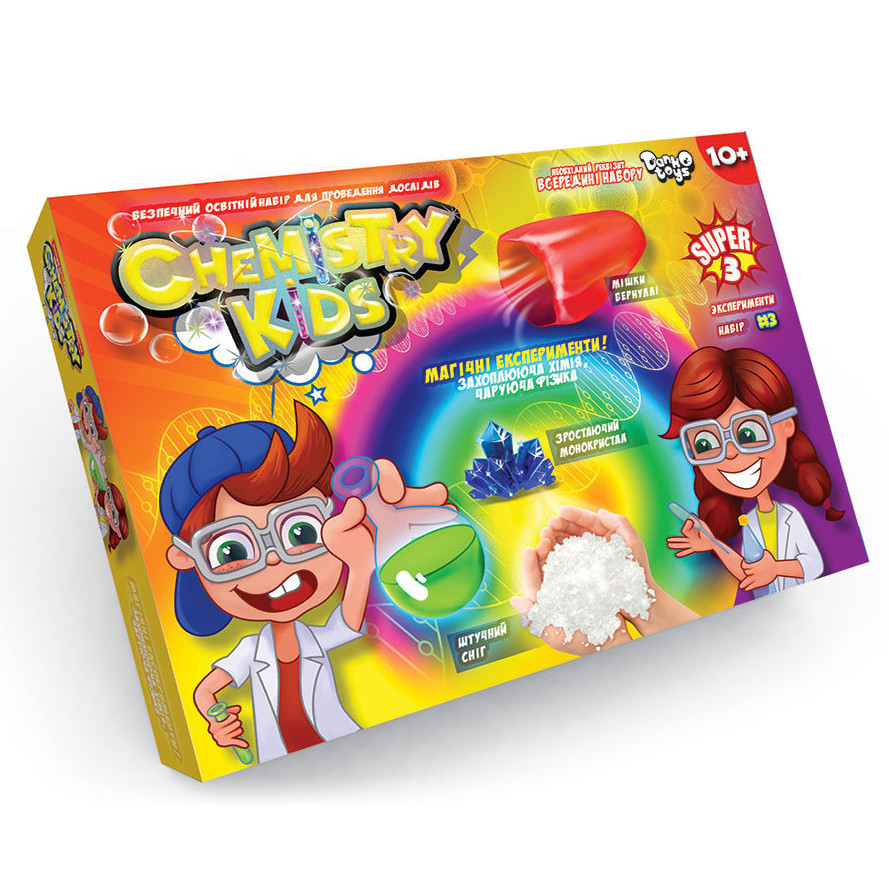 Набір для експериментів Danko Toys CHEMISTRY KIDS CHK-02-03U (для проведення дослідів)