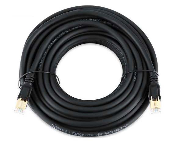 Патч-корд VEGGIEG PCV-V-E807 Black литий CCA, SSTP, RJ45, Cat.8, 8 м