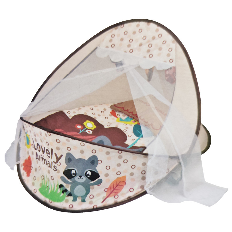 Килимок ігровий Tiibaby Білка 66526A Beige дуга, підвіски, грає музика