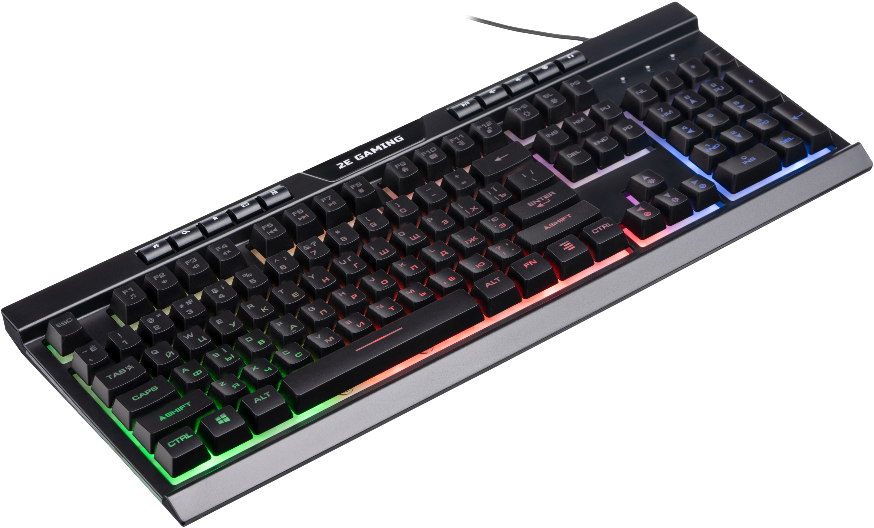 Клавіатура 2E KG300 Black (2E-KG300UB) LED USB Gaming (ENG/UKR/RU)