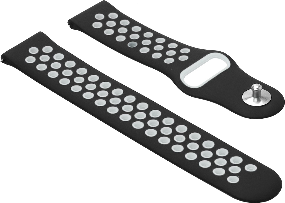 Ремінець для смарт-годинника BeCover Vents Style для Xiaomi iMi KW66/Mi Watch Color/Haylou LS01/LS02/Haylou Smart Black White BeCover - купити в Україні