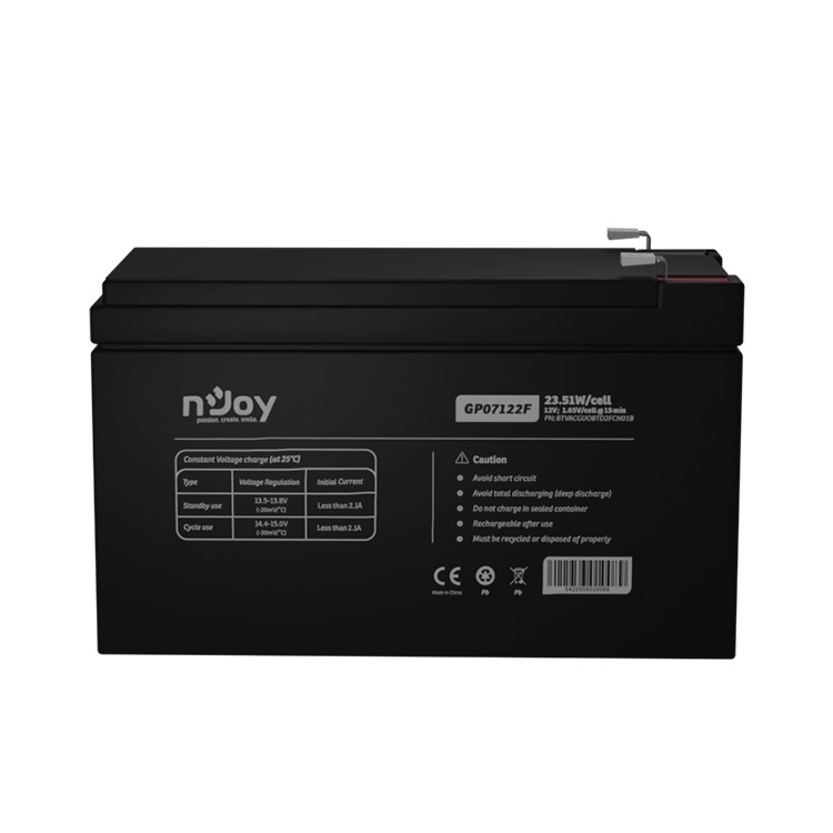 Акумулятор для ДБЖ NJOY GP07122F 12V (BTVACGUOBTD2FCN01B) VRLA NJOY - купити в Україні