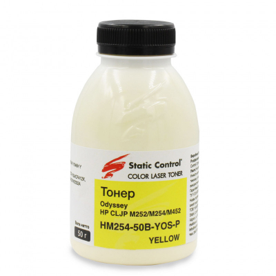 Принтерний тонер Static Control (SCC) HP CLJP M252/M254/M452 50г Yellow (HM254-50B-YOS-P)