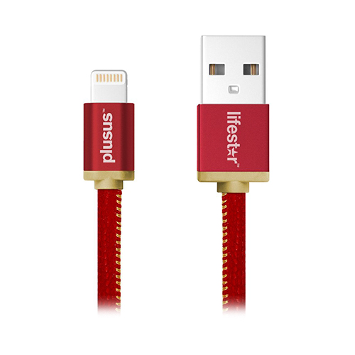 

Кабель USB (папа) = Apple Lightning PlusUs LifeStar 1m Ruby Sunset, Lifestar Handcrafted Lightning 1м