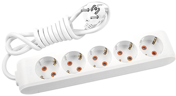 Мережевий фільтр Panasonic WLTB04552GR-UA 5 м, 5 розеток із заземленням