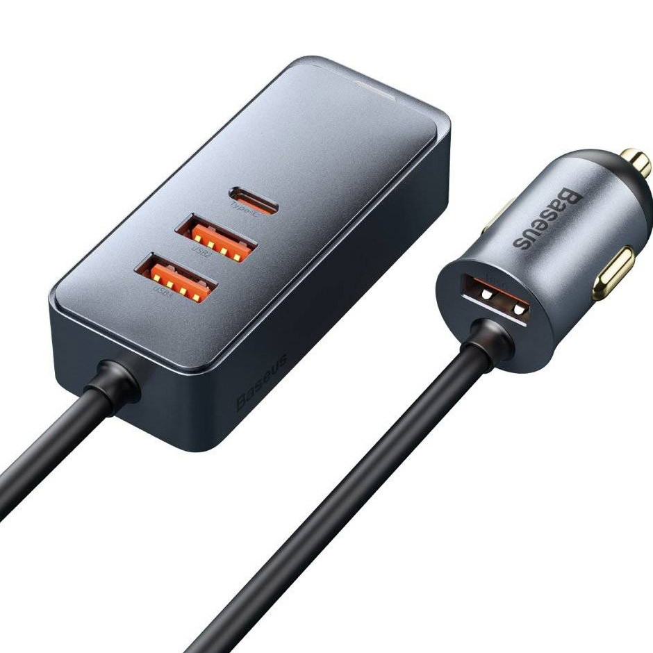 Автомобільний адаптер для телефона Baseus Share Together PPS Fast Charging Hub 120W Gray (CCBT-B0G) Baseus - купити в Україні