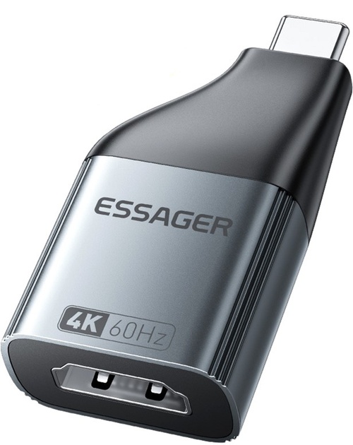 Перехідник Essager EZJHD60-MJ0G-P Dark Gray HDMI to Type-C 4K@60Hz