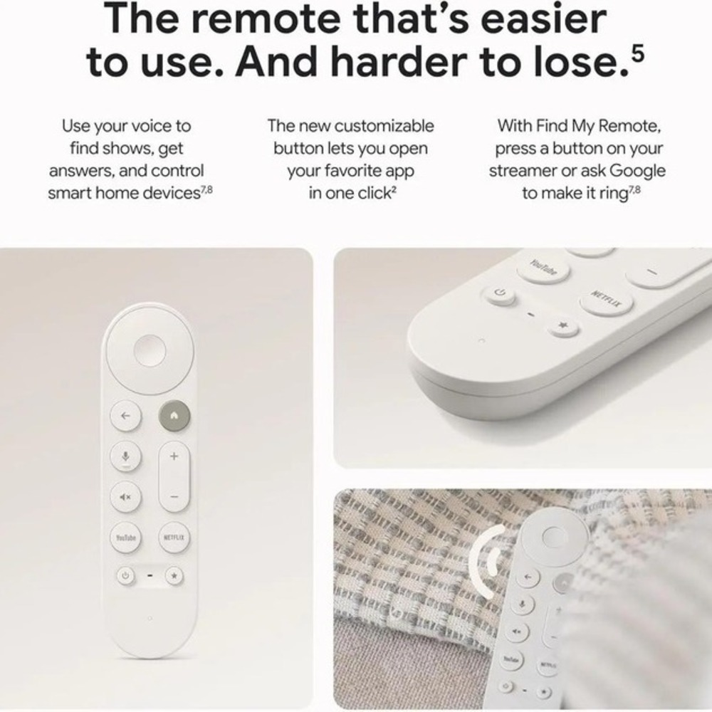 Медіаплеєр Google TV Streamer 4K Porcelain купити, ціна та відгуки